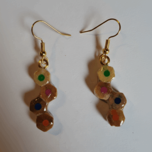Pendientes de lápiz de madera