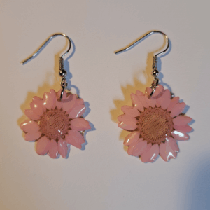 Pendientes de planta natural en resina