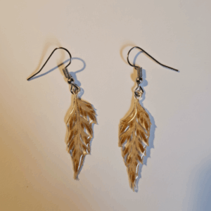 Pendientes de planta natural en resina