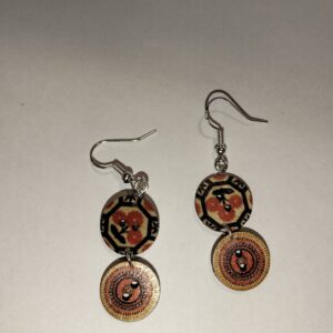 Pendientes de botones de madera