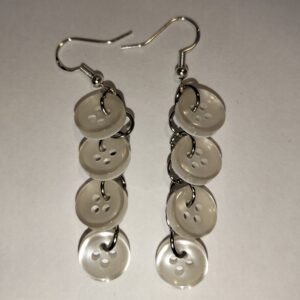 Pendientes de botón de resina