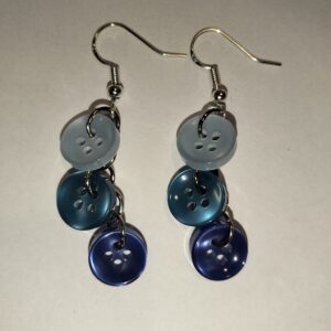 Pendientes de botón de resina